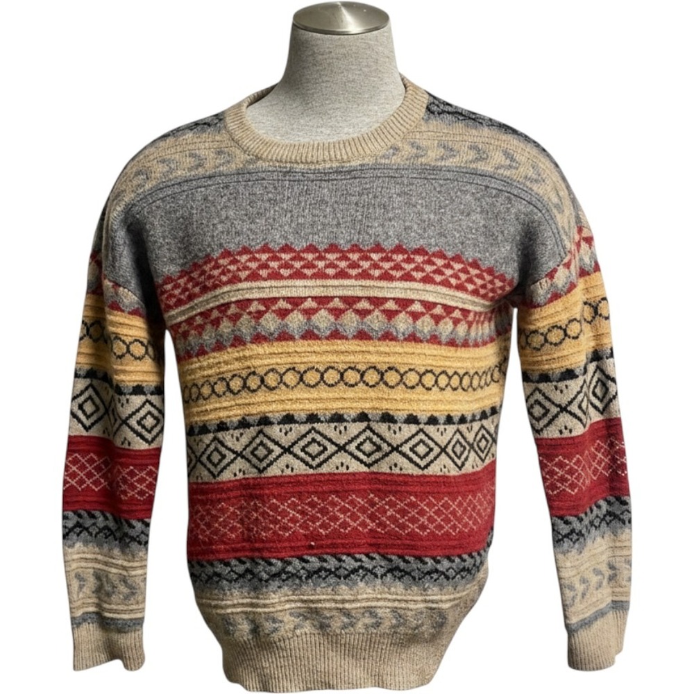 Aelfric Eden Fair Isle Crewneck Obession Bear Sweater Unisex Adults Large